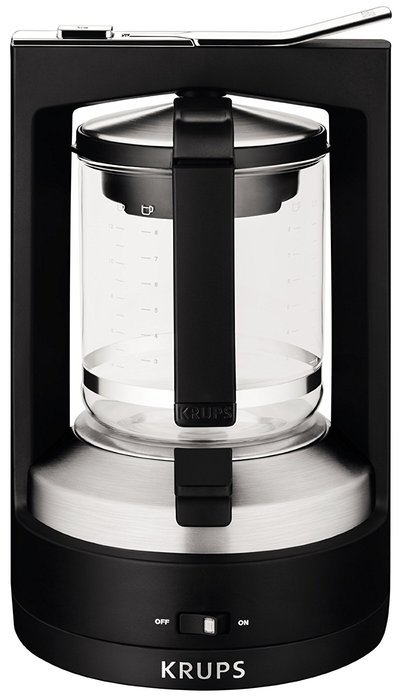 KRUPS KM4688 Moka Brewer Filter Coffee Maker, 10-Cup, Black N3