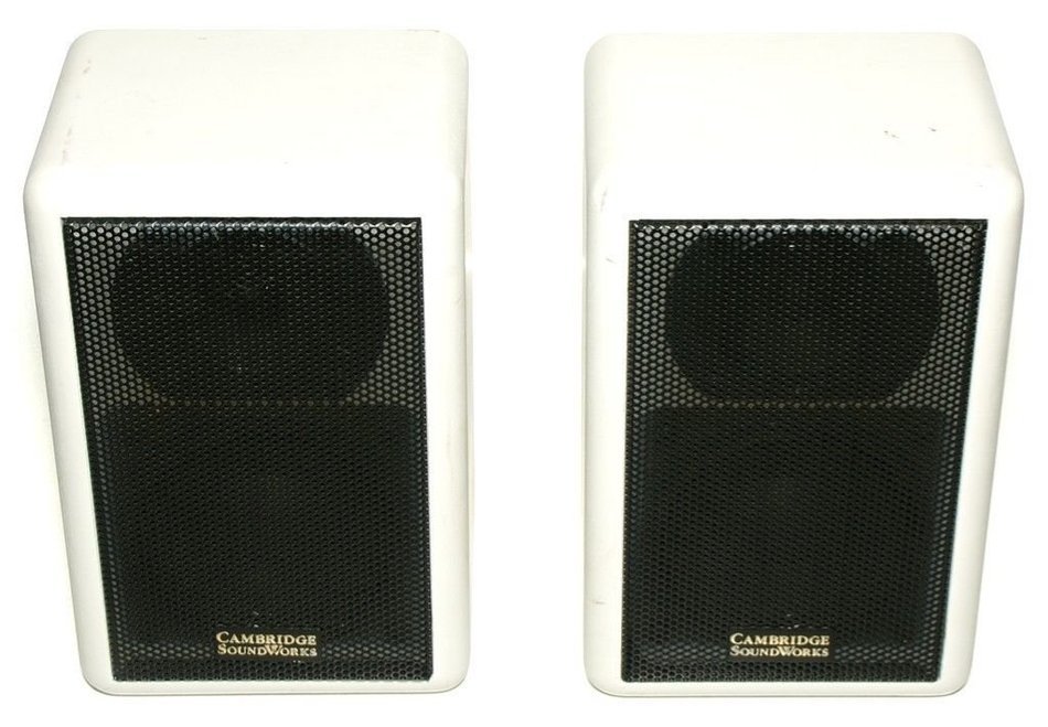 Pair of Cambridge Soundworks Ensemble by Henry Kloss Bookshelf Speakers - White