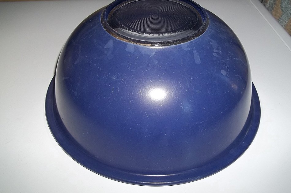 Pyrex Blue with Clear Bottom 323 Stack Mixing Bowl N2
