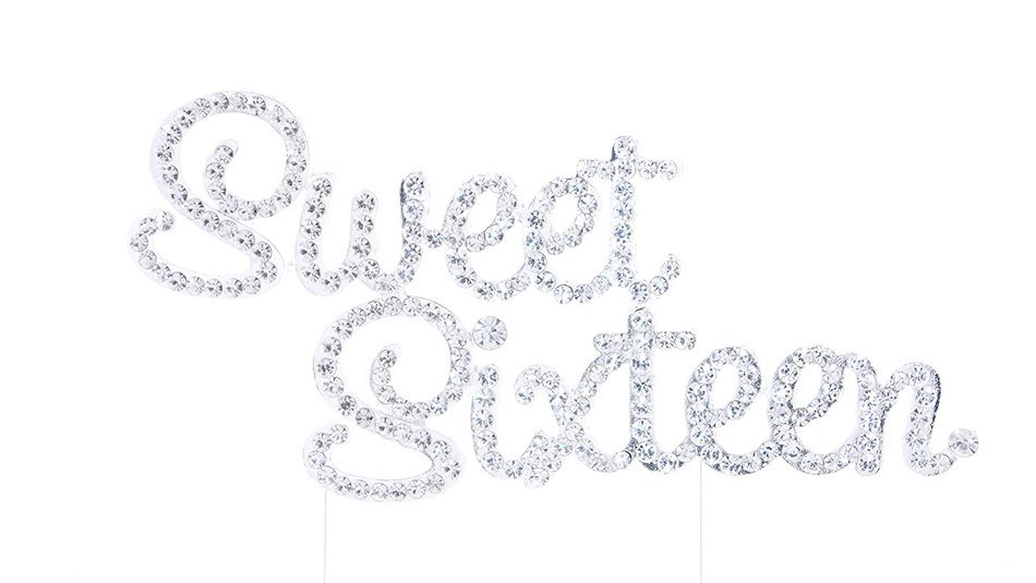 Happy 60th Birthday Rhinestone Crystal Cake Topper Silver, Numbers, Letters for Wedding, Birthday, Anniversary... N21
