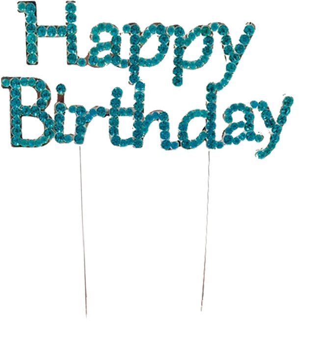 Happy 60th Birthday Rhinestone Crystal Cake Topper Silver, Numbers, Letters for Wedding, Birthday, Anniversary... N23