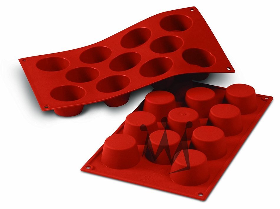 Silikomart Small Mini Muffin Cake Mould, 51mm, Terracotta N2