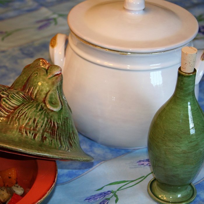 French Home 3.75-quart Saffron Yellow Stoneware Chicken Roaster N2
