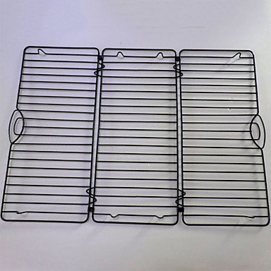 Sher Double Foldable Retangle Cake Cooling Rack for Cake Bread Cupcake Baking Tool Nonstick Coated Carbon Steel... N3