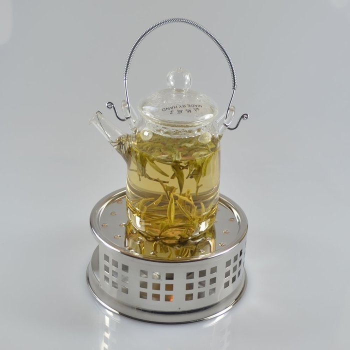 Flyshine Premium Stainless Steel Grid Candle Warmer Base Teapot N3
