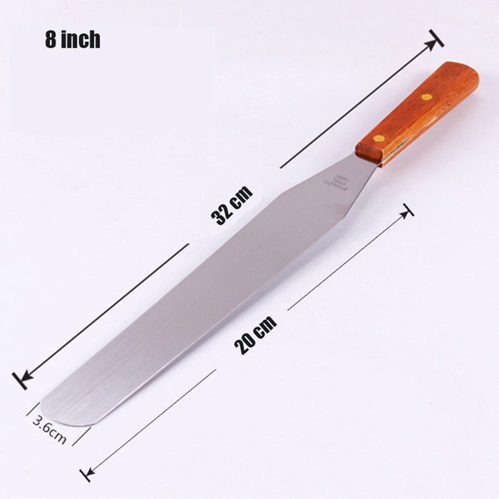 Natural Wood Large Sized Straight Spatula, 10 Inch Blade N3