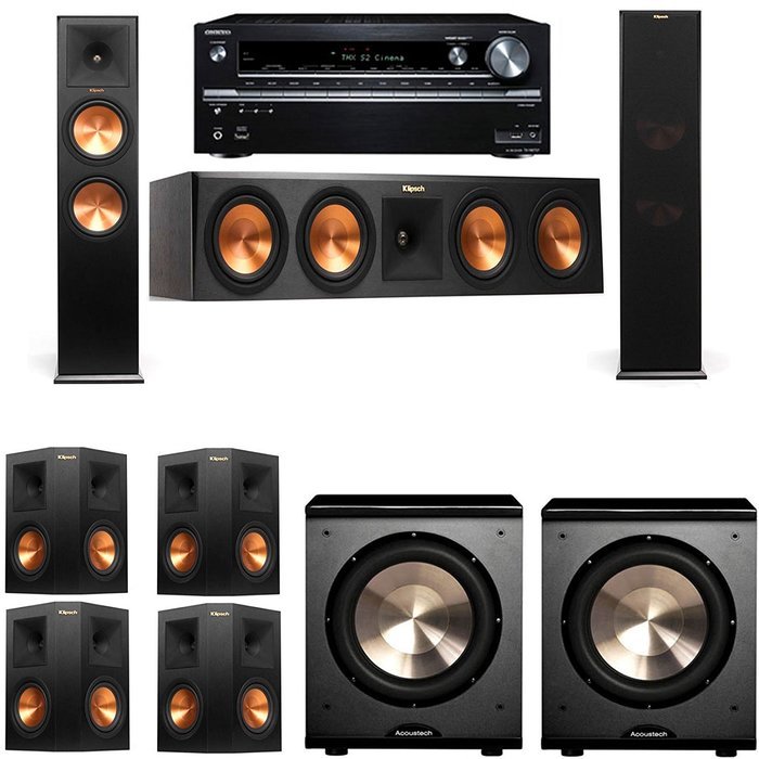 Klipsch RP-280F Tower Speakers-PL-200-7.2-Onkyo TX-NR838