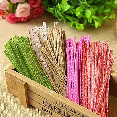 Y&XL&H About 700Pcs/lot Colorized Decorative Twist Tie of Package Kraft Paper Twist Ties Packaging Rope Wire Belt N5