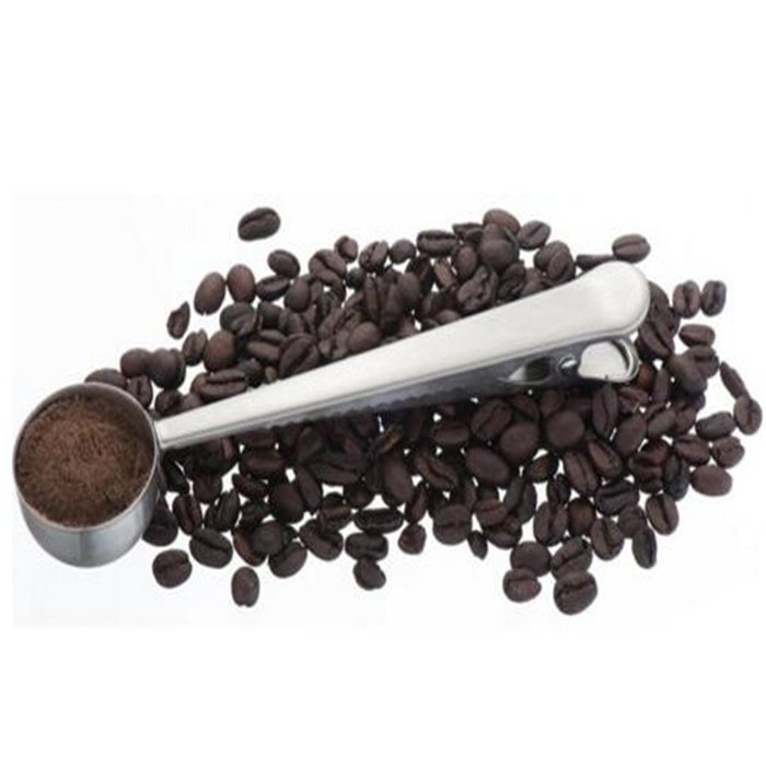 1 pcs Multifunction Stainless Steel Coffee Scoop With Clip Coffee Tea Measuring Scoop 1Cup Ground Coffee Measuring... N5