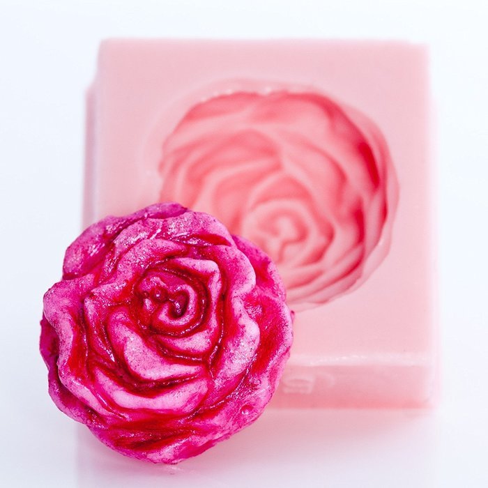 Silicone Cabbage Rose Mold Food Safe Fondant, Chocolate, Candy, Mint, Resin, Polymer Clay, Soap, Wax, Jewelry,... N2