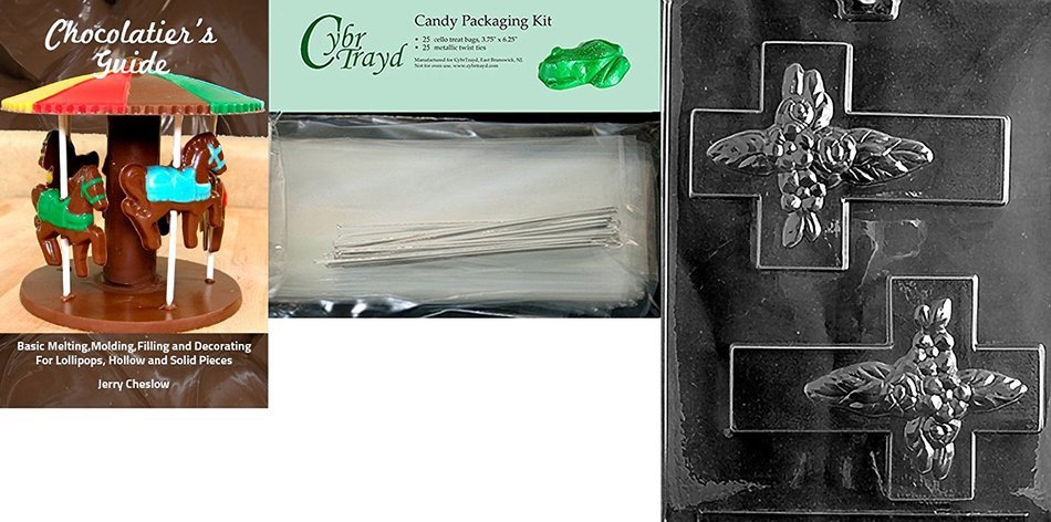 Cybrtrayd R042 Cross for Specialty Box Chocolate Candy Mold with Exclusive Cybrtrayd Copyrighted Chocolate Molding... N6