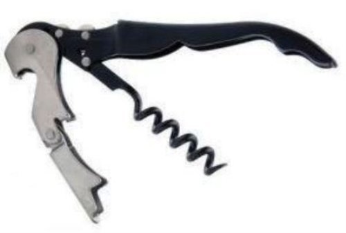Duo-Lever&trade; Black Handle Corkscrew and Smart-Kut Foil Cutter, Black