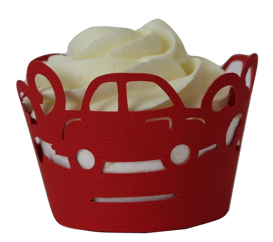 All About Details Red Cars Cupcake Wrappers, Set of 12