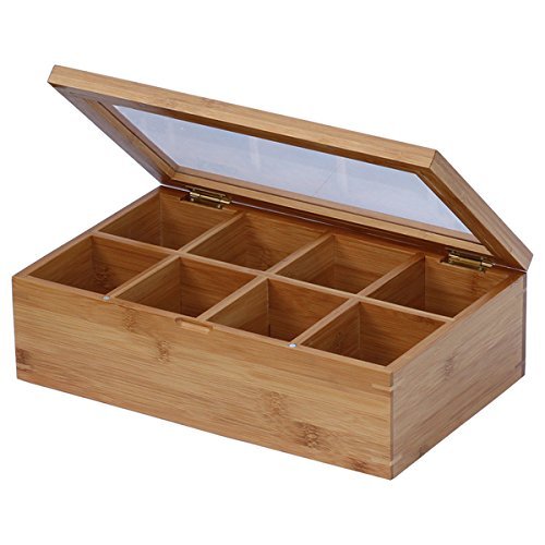 Oceanstar Bamboo Tea Box Made From 100-Percent Bamboo. N2