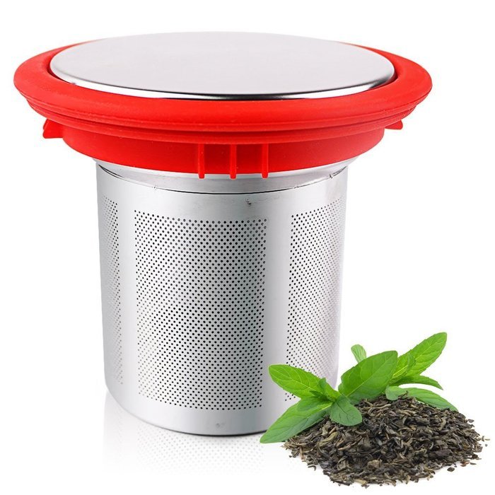 Infused Tea Basket | Food Grade Nontoxic Stainless Steel Loose-Leaf Tea Infuser Steeper Filter Strainer with Fine... N5