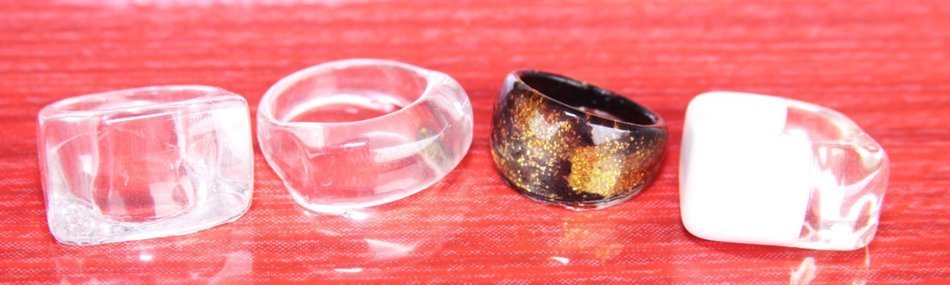 Clear-silicone rings Molds 4pc size 6 7 8 9. (318) N5