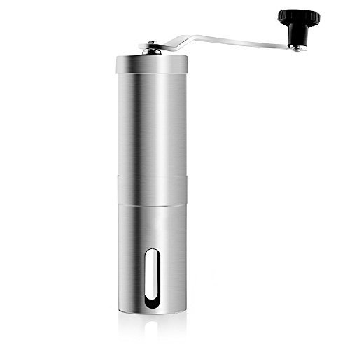 BOOM Hand Coffee Grinder Coffee Press - Ceramic Burr Grinder made with Professional Grade Stainless Steel,coffee... N6