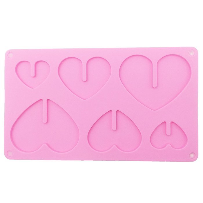 Funshowcase 3D Heart Shape Chocolate Silicone Mold for Cake Decoration or Cupcake Topper