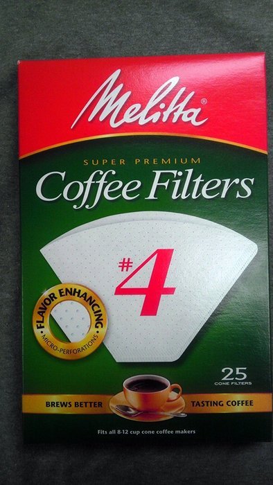 Melitta Coffee Filters No. 4 Cone Paper White N2