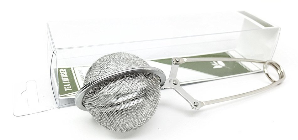 100% Food Grade Stainless Steel Easy to Use Round Ball Tea Leaves Infuser Filter Strainer Spring Handle Dishwasher... N2