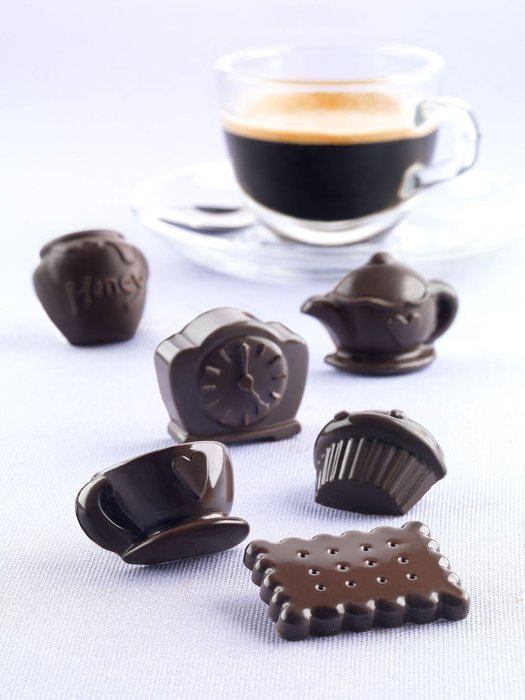 Silikomart Silicone Easy Chocolate Mold, Assorted, Robots N12