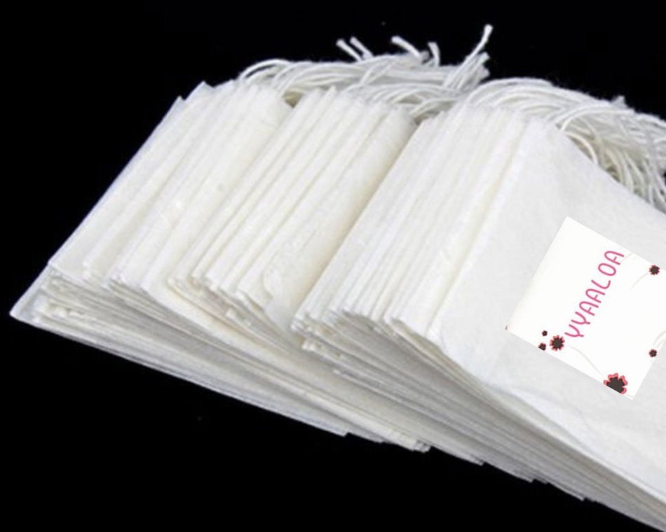 Y&Y Star 100pcs Disposable Tea Filter Bags Disposable String Drawstring for Loose Tea, 2.16x2.8inch (100pcs 2.16x2.8inch) N3