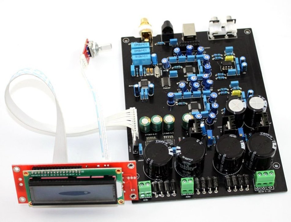 AK4490EQ 2pcs + AK4118 Double and Soft Control Board Support DOP DSD & Coaxial 192KHZ & Optical 96KHZ & LED Screen N2