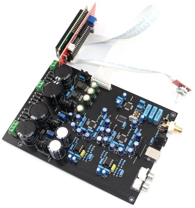 AK4490EQ 2pcs + AK4118 Double and Soft Control Board Support DOP DSD & Coaxial 192KHZ & Optical 96KHZ & LED Screen N3