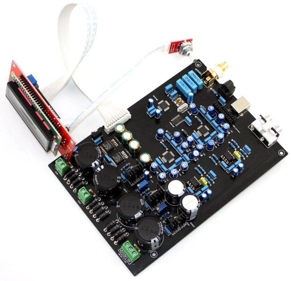 AK4490EQ 2pcs + AK4118 Double and Soft Control Board Support DOP DSD & Coaxial 192KHZ & Optical 96KHZ & LED Screen N4