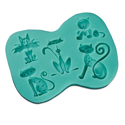 Cat Shaped Food Grade Silicone Mold by uGen! Soap Ice Cake Mold. Sugarcraft Tool. Chocolate Candy Fondant Press...