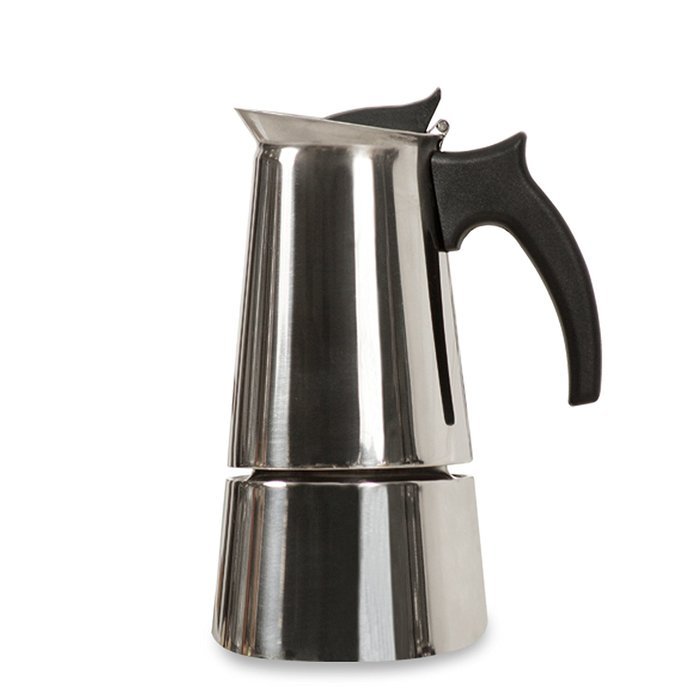 Holstein Housewares H-08004 4-Cup Stainless Steel Espresso Maker - Satin Finish N5