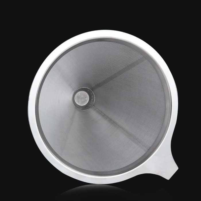 Joyoldelf Reusable Stainless Steel Coffee Filter, Fine Double Mesh Pour Over Cone Coffee Dripper - Fits on Most... N5
