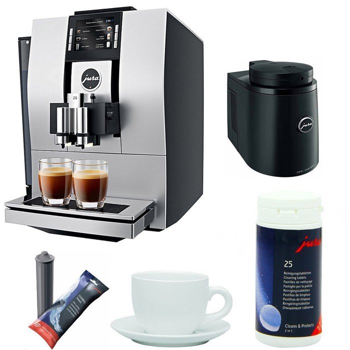 Jura Z6 Automatic Coffee Center w/ Chilled Milk Container & Smart Filter Bundle N3