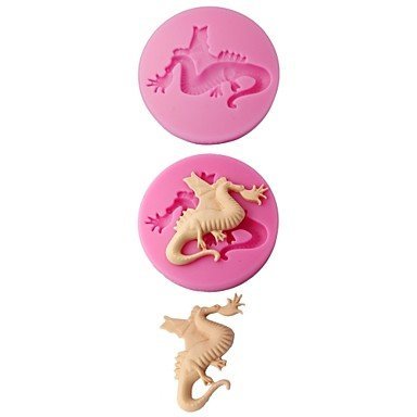 Sher FOUR-C Silicone Cupcake Mold Dragon Cake Embossing Mould Color Pink