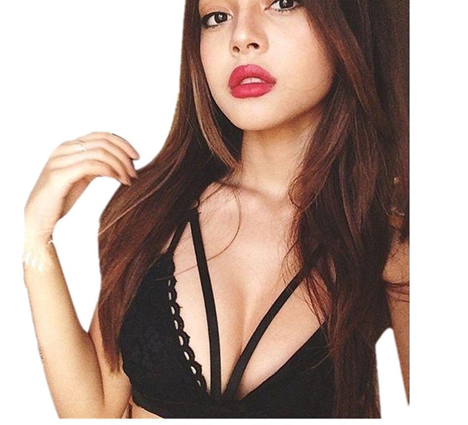 PHOTNO Women Lace Floral Bralette Bralet Bra Bustier Crop Top Cami Unpadded Tank N27