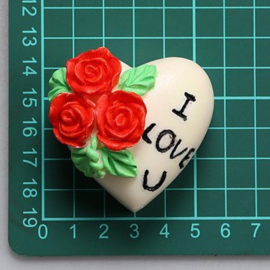 Y&XL&H Valentine Rose Love You Chocolate Silicone Molds,Cake Molds,Soap Molds,Decoration Tools Bakeware N4