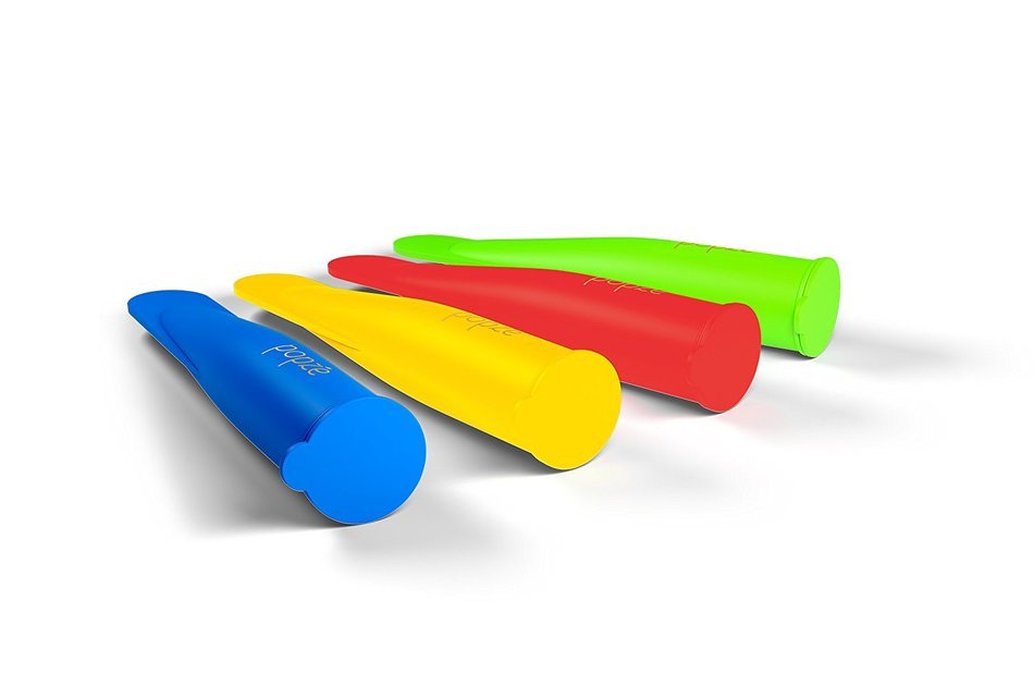 Popze IcePopIt Premium Silicone 4 Dessert Treat Molds, Elegant Stand, Gift Designer Box N3