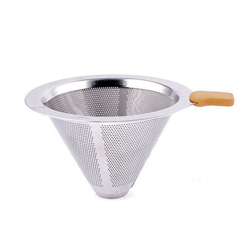 Antrader Clever Coffee Filter Coffee Dripper Stainless Steel Mesh Net Orange N2
