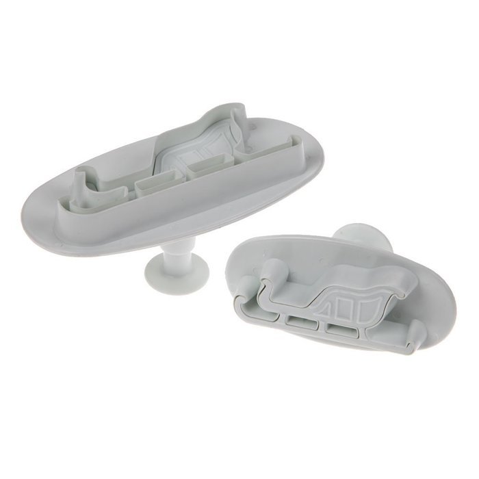 Whitelotous Christmas Theme Cookie Cutters - Plastic Fondant Cake Sugarcraft Cutter Decorating Baking Mold Plunger... N11