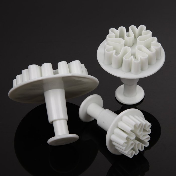 Whitelotous Christmas Theme Cookie Cutters - Plastic Fondant Cake Sugarcraft Cutter Decorating Baking Mold Plunger... N14