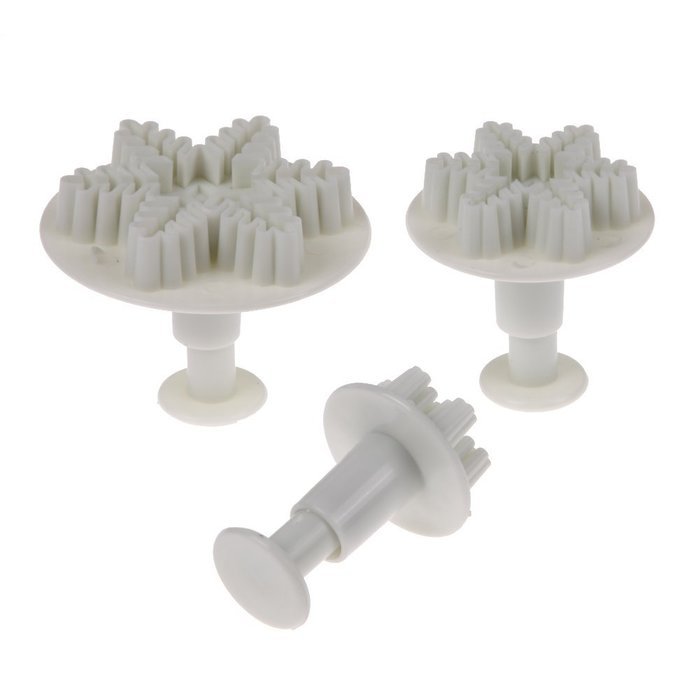 Whitelotous Christmas Theme Cookie Cutters - Plastic Fondant Cake Sugarcraft Cutter Decorating Baking Mold Plunger... N19