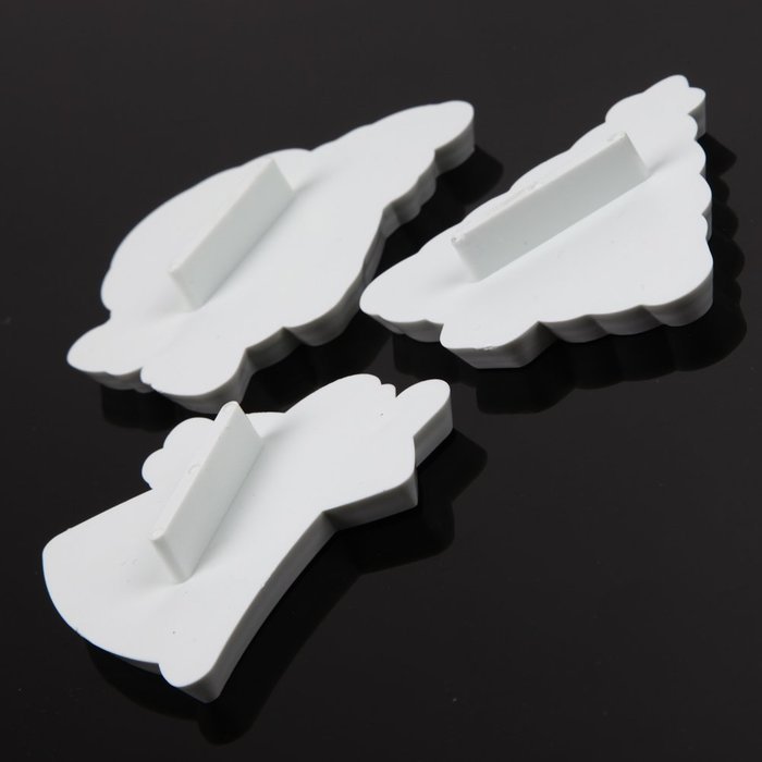 Whitelotous Christmas Theme Cookie Cutters - Plastic Fondant Cake Sugarcraft Cutter Decorating Baking Mold Plunger... N21