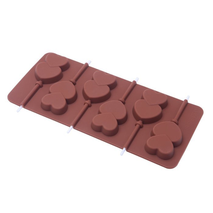 eGroo&reg; Silicone Candy Molds & Ice Cube Trays - Hard Candy Lollipop Mold with Sticks DIY 3d Chocolate Fondant Mould... N4