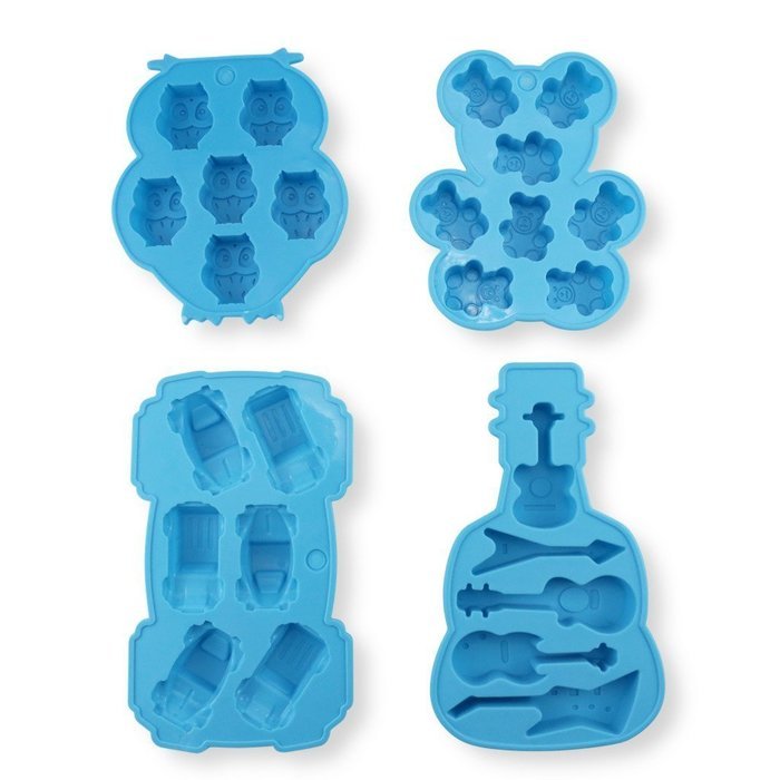 Candy Making Molds, 8 PCS YYP [Night Owl, Car, Bear, Guitar, Rabbit, Hand, Butterfly, Pineapple Shape Mold] Silicone... N6