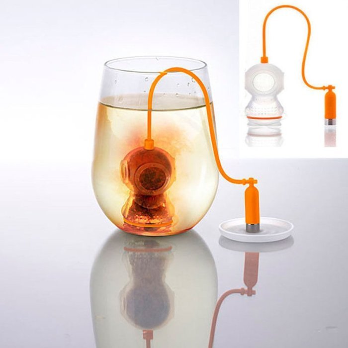 HeroNeo&reg; Deep Tea Diver Infuser Loose Leaf Strainer Silicone Mug Herbal Filter Diffusers N7