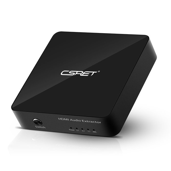 HDMI Audio Extractor Splitter, CSRET 4K HDMI to HDMI Converter with Optical TOSLINK/SPDIF + 3.5mm Stereo Audio... N4