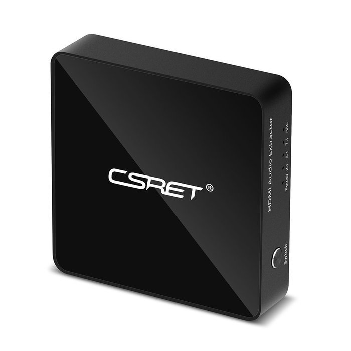 HDMI Audio Extractor Splitter, CSRET 4K HDMI to HDMI Converter with Optical TOSLINK/SPDIF + 3.5mm Stereo Audio... N5