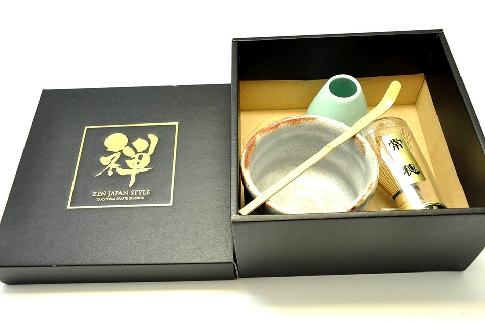 Japanese Mino Yaki ware Matcha Bowl And Tea Ceremony Set Green Tea 10.5 / 10.5 / 8.5cm (4.1 / 4.1 / 3.3inch)[7372] N6