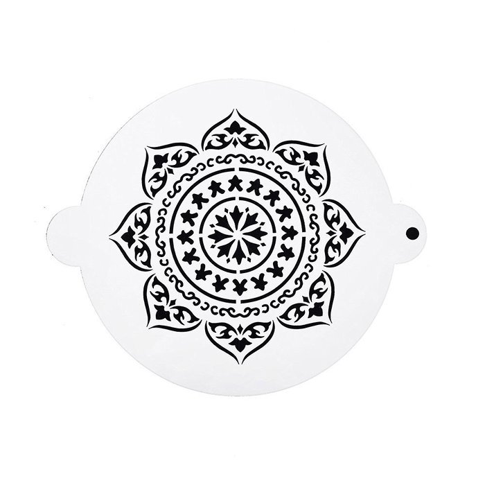 DECORA 16 Pieces Cake Cappuccino Coffee Barista Stencils Templates Strew Pad N12