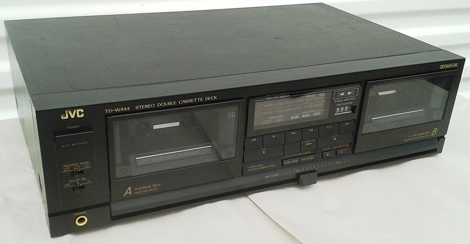 JVC TD-W444 Recordable Stereo Double Cassette Tape Deck Complete with Audio Vido Cables and Digital PDF Service... N4